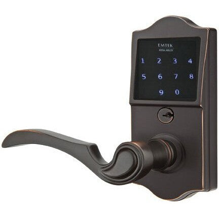 Emtek EMTouch Classic Electronic Touchscreen Keypad Leverset with Coventry Lever in Oil Rubbed Bronze finish