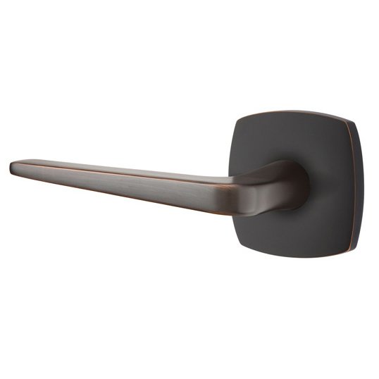 Emtek Athena Lever With Urban Modern Rosette in Oil Rubbed Bronze finish