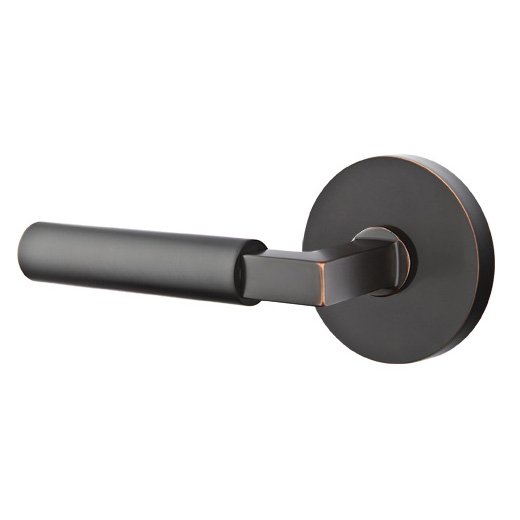 Emtek Hercules Lever With Disk Rosette in Oil Rubbed Bronze finish