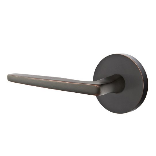 Emtek Hermes Lever With Disk Rosette in Oil Rubbed Bronze finish