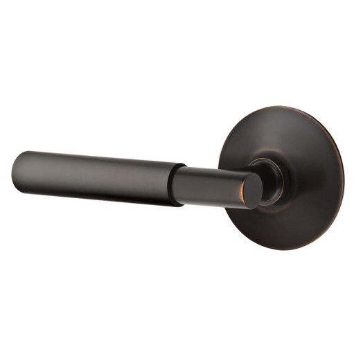 Emtek Myles Lever With Modern Rosette in Oil Rubbed Bronze finish