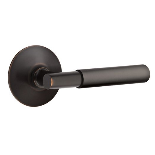 Emtek Myles Lever With Modern Rosette in Oil Rubbed Bronze finish