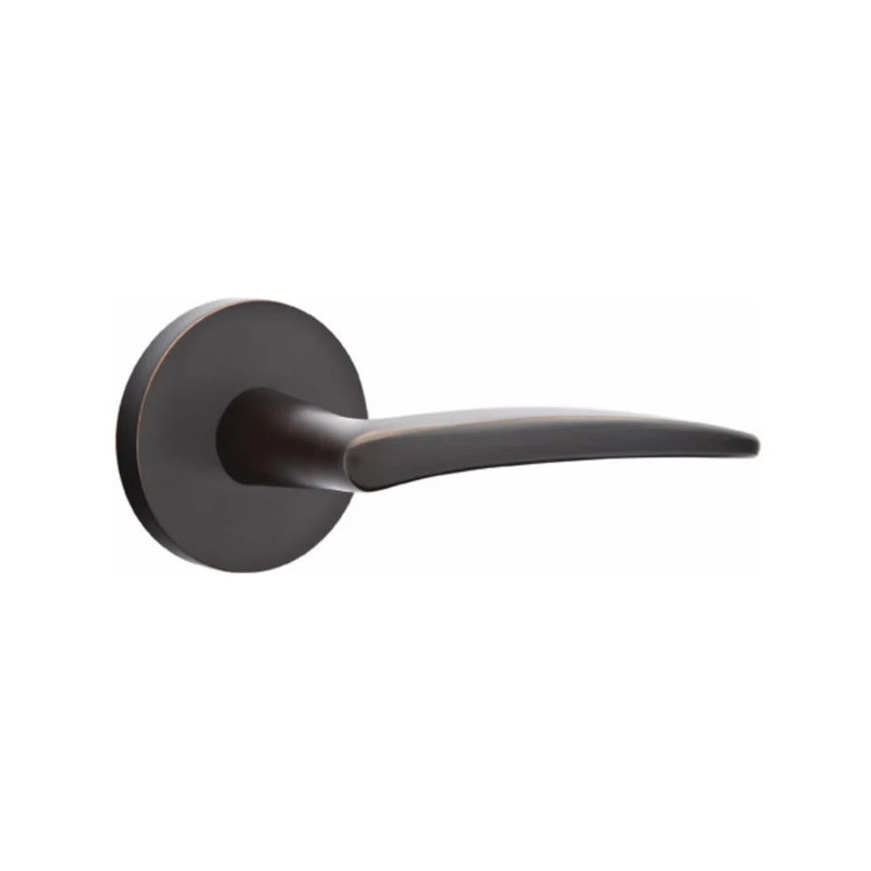 Emtek Poseidon Lever With Disk Rosette in Oil Rubbed Bronze finish