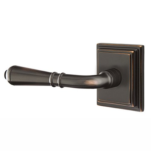 Emtek Turino Lever With Wilshire Rosette in Oil Rubbed Bronze finish