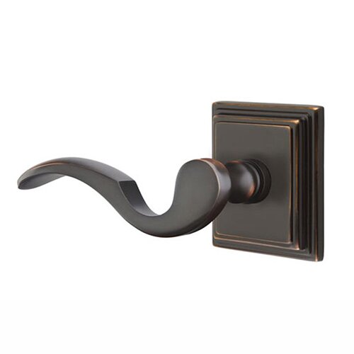 Emtek Cortina Lever With Wilshire Rosette in Oil Rubbed Bronze finish