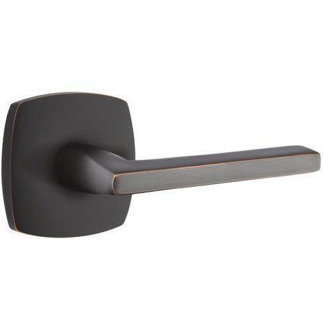 Emtek Helios Lever With Urban Modern Rosette in Oil Rubbed Bronze finish