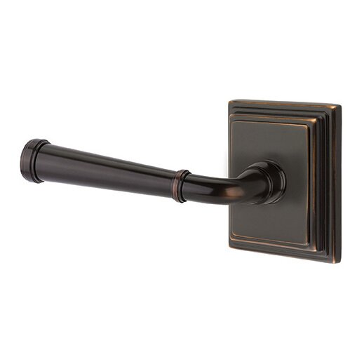 Emtek Merrimack Lever With Wilshire Rosette in Oil Rubbed Bronze finish