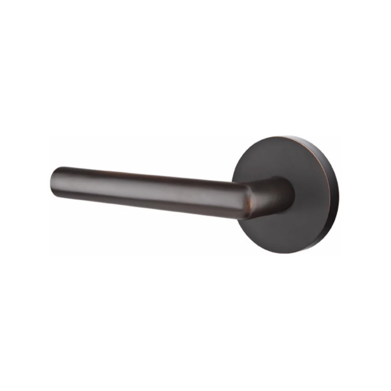 Emtek Stuttgart Lever With Disk Rosette in Oil Rubbed Bronze finish