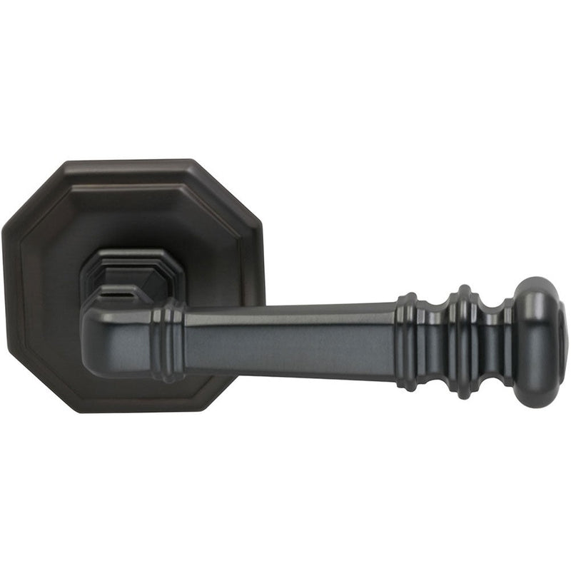 Omnia Traditions 101 Lever with Octagonal Rosette in Black, Oil-Rubbed, Lacquered finish