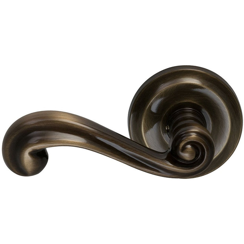 Omnia Traditions 55 Lever with Round Rosette in Shaded Bronze finish