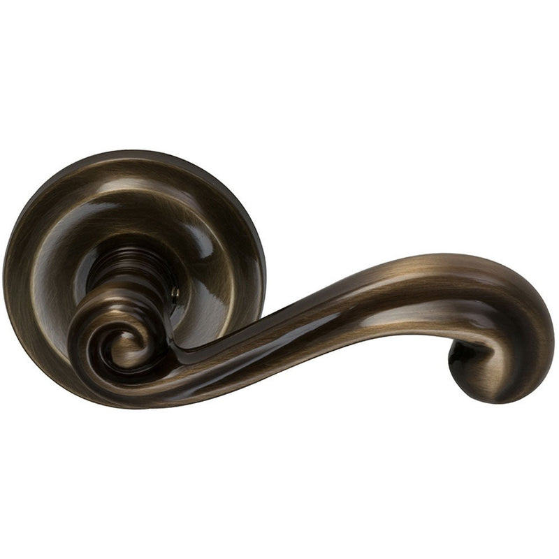 Omnia Traditions 55 Lever with Round Rosette in Shaded Bronze finish