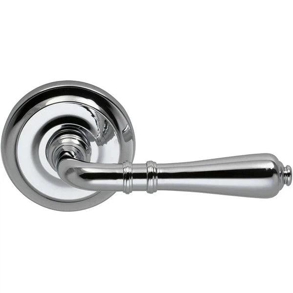 Omnia Traditions 752 Lever with Round Rosette Polished Chrome, Plated