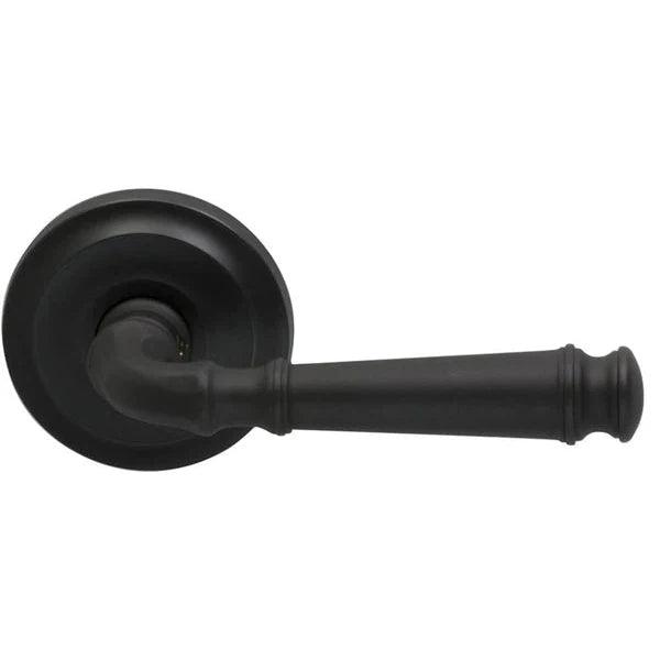 Omnia Traditions 904 Lever with Round Rosette Black, Oil-Rubbed, Lacquered