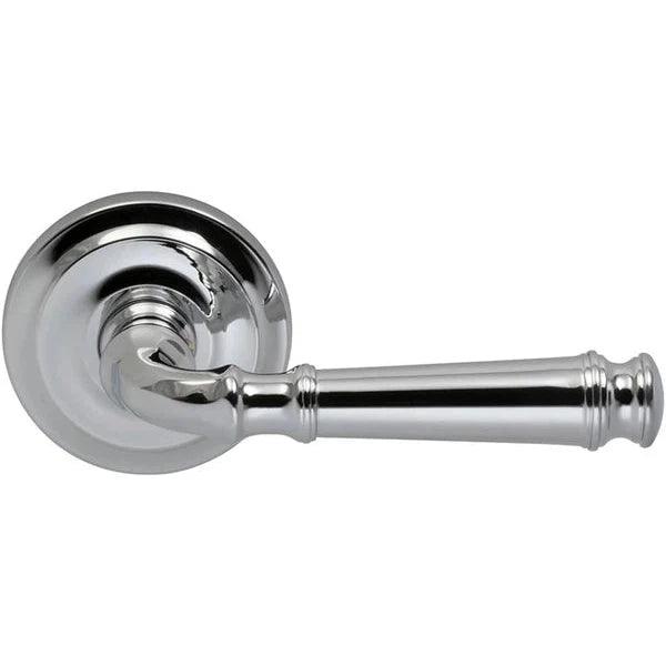Omnia Traditions 904 Lever with Round Rosette Polished Chrome, Plated