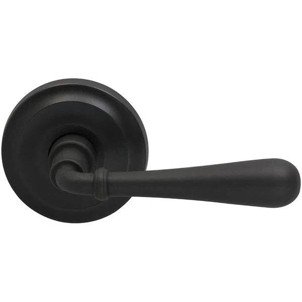 Omnia Traditions 918 Lever with Round Rosette Black, Oil-Rubbed, Lacquered
