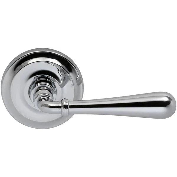 Omnia Traditions 918 Lever with Round Rosette Polished Chrome, Plated