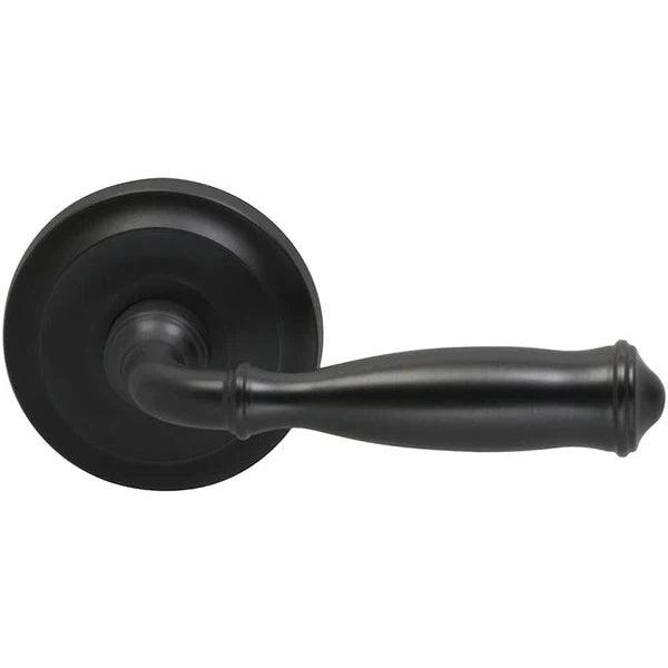 Omnia Traditions 944 Lever with Round Rosette Black, Oil-Rubbed, Lacquered