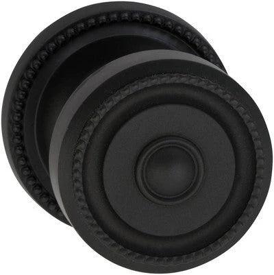 Omnia Traditions Beaded 430 Knob with Round Beaded Rosette Black, Oil-Rubbed, Lacquered