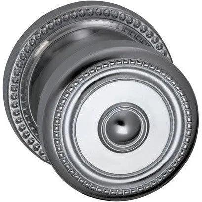 Omnia Traditions Beaded 430 Knob with Round Beaded Rosette Polished Chrome, Plated