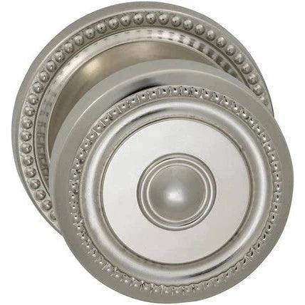 Omnia Traditions Beaded 430 Knob with Round Beaded Rosette Polished Nickel, Lacquered