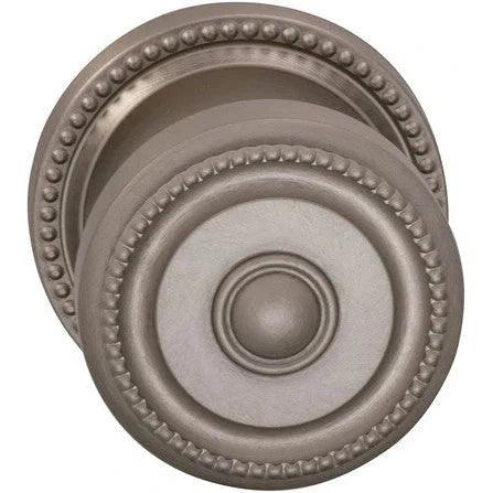 Omnia Traditions Beaded 430 Knob with Round Beaded Rosette Satin Nickel, Lacquered