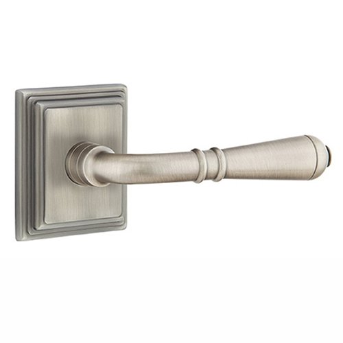 Emtek Turino Lever With Wilshire Rosette in Pewter finish