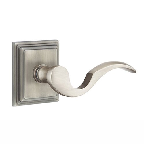 Emtek Cortina Lever With Wilshire Rosette in Pewter finish