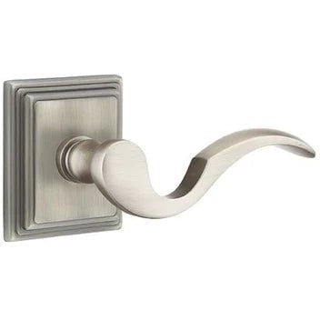 Emtek Cortina Lever With Wilshire Rosette in Pewter finish