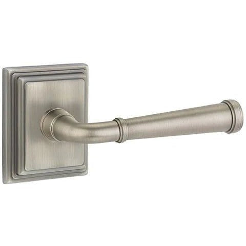 Emtek Merrimack Lever With Wilshire Rosette in Pewter finish