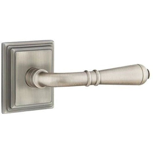 Emtek Turino Lever With Wilshire Rosette in Pewter finish