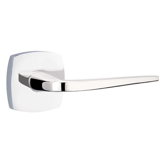 Emtek Athena Lever With Urban Modern Rosette in Polished Chrome finish