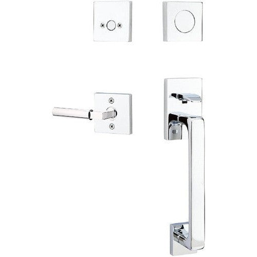 Emtek Baden Entrance Handleset With Hercules Lever in Polished Chrome finish