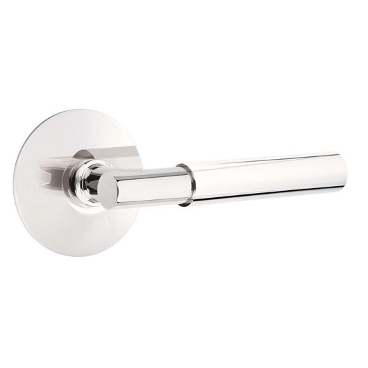 Emtek Myles Lever With Modern Rosette in Polished Chrome finish