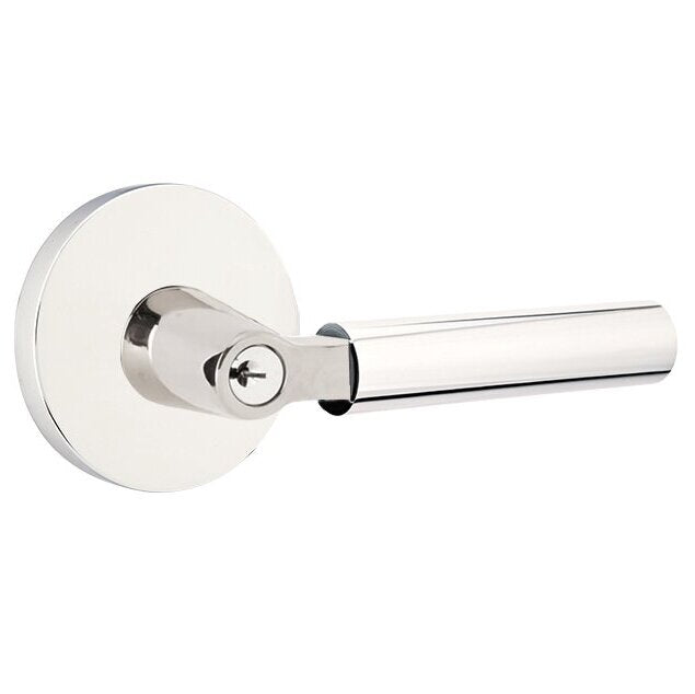 Emtek Hercules Lever With Disk Rosette in Polished Chrome finish