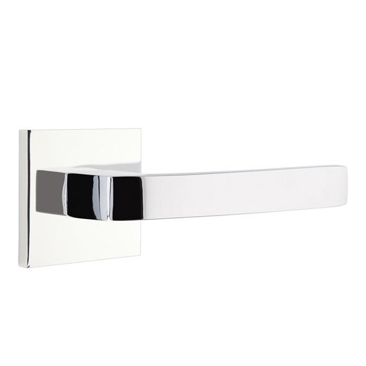 Emtek Breslin Lever With Square Rosette in Polished Chrome finish