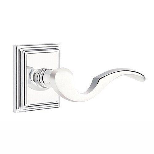 Emtek Cortina Lever With Wilshire Rosette in Polished Chrome finish