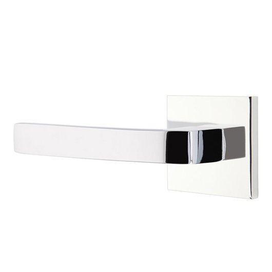 Emtek Breslin Lever With Square Rosette in Polished Chrome finish