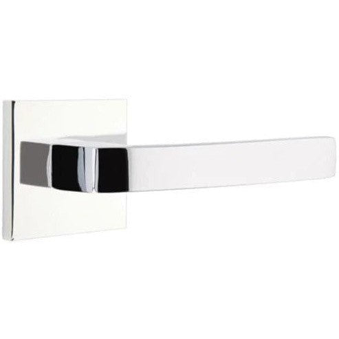 Emtek Breslin Lever With Square Rosette in Polished Chrome finish