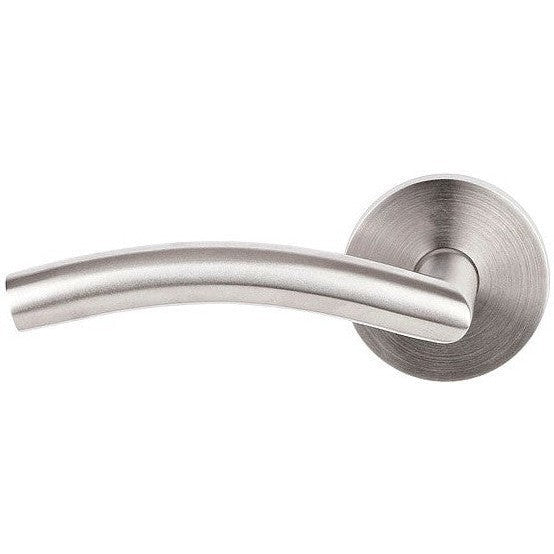 Emtek Dresden Lever With Disk Rosette in Brushed Stainless Steel finish