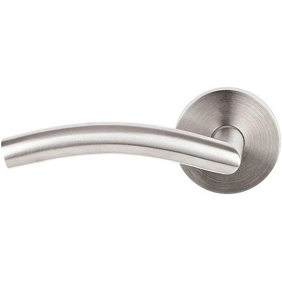 Emtek Dresden Lever With Disk Rosette in Brushed Stainless Steel finish