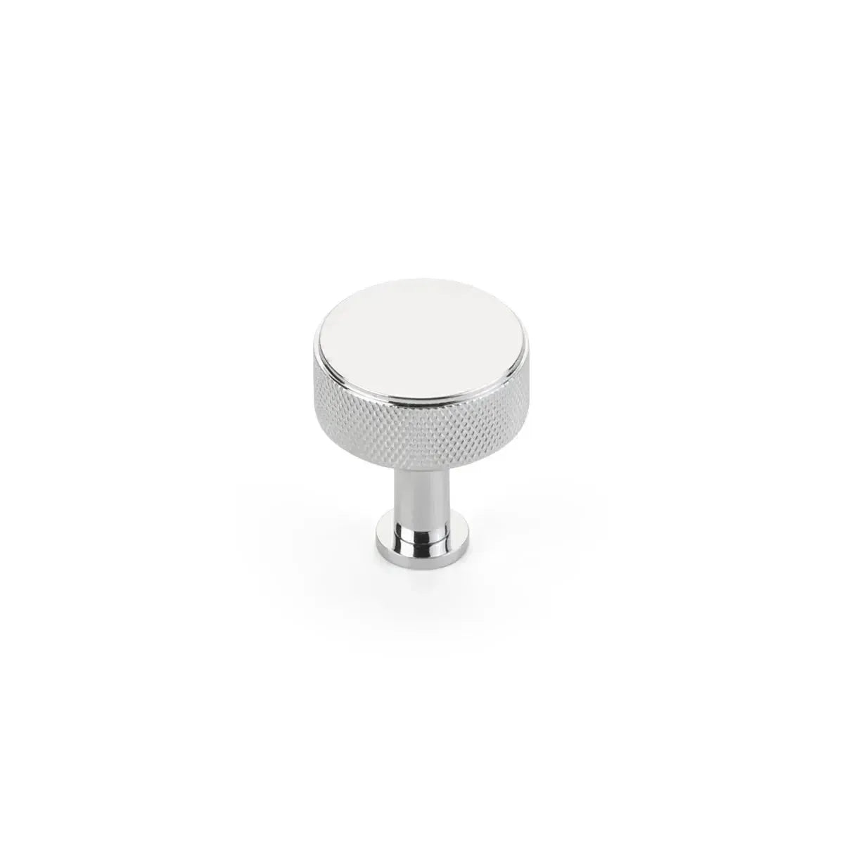 Pub House Knurled Round Cabinet Knob Polished Chrome