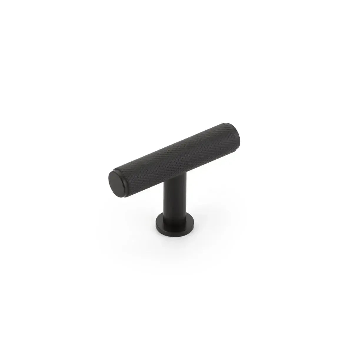 The Schaub Pub House Knurled T-Knob in Matte Black finish.