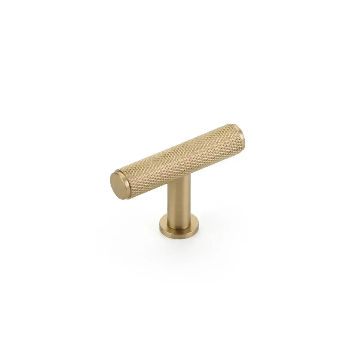 Pub House Knurled T-Knob Signature Satin Brass