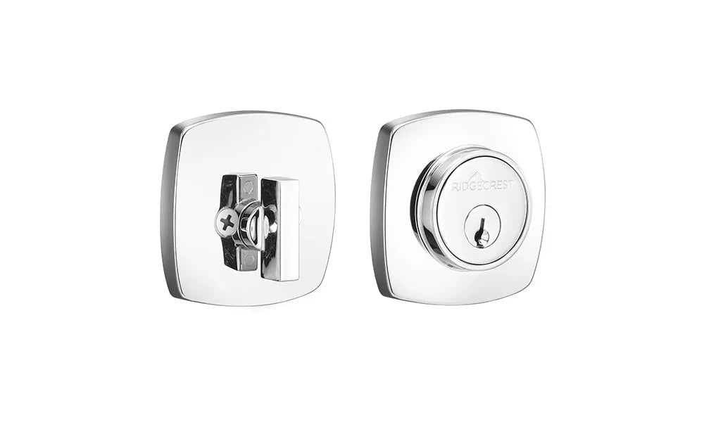 Ridgecrest Forma Deadbolt in Polished Chrome finish