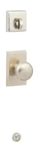 Ridgecrest Interior Handleset Trim Oakley Knob in Satin Nickel finish