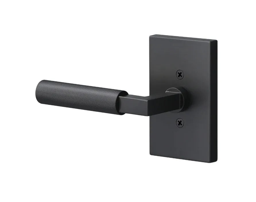 Ridgecrest Levanto Lever with Knurled Grip in Flat Black finish
