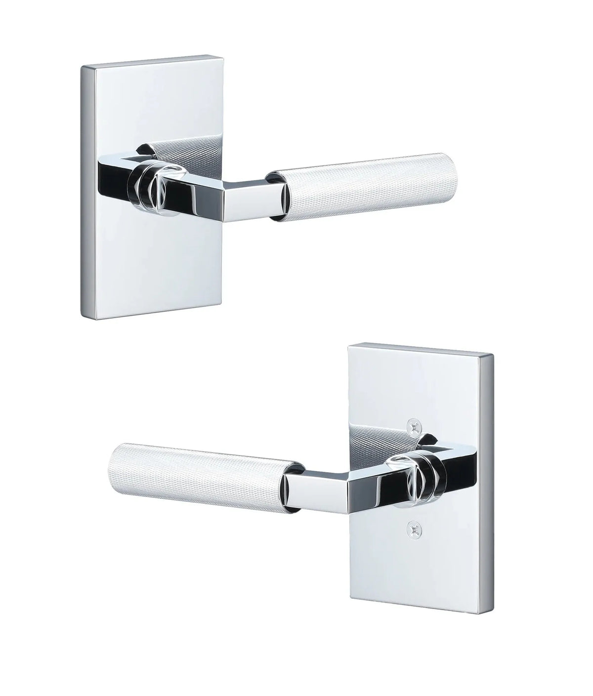 Ridgecrest Levanto Lever with Knurled Grip in Polished Chrome finish
