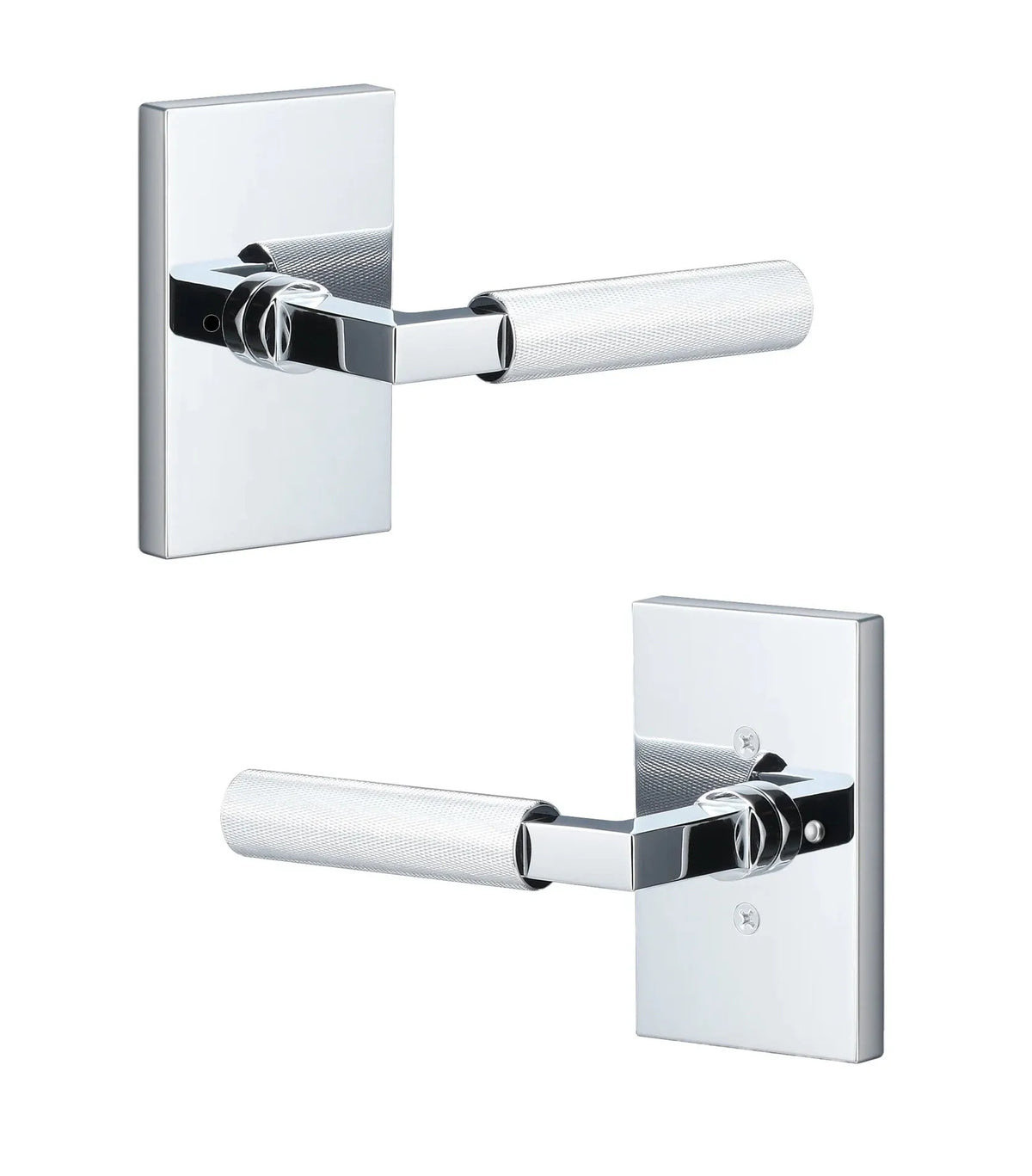 Ridgecrest Levanto Lever with Knurled Grip in Polished Chrome finish