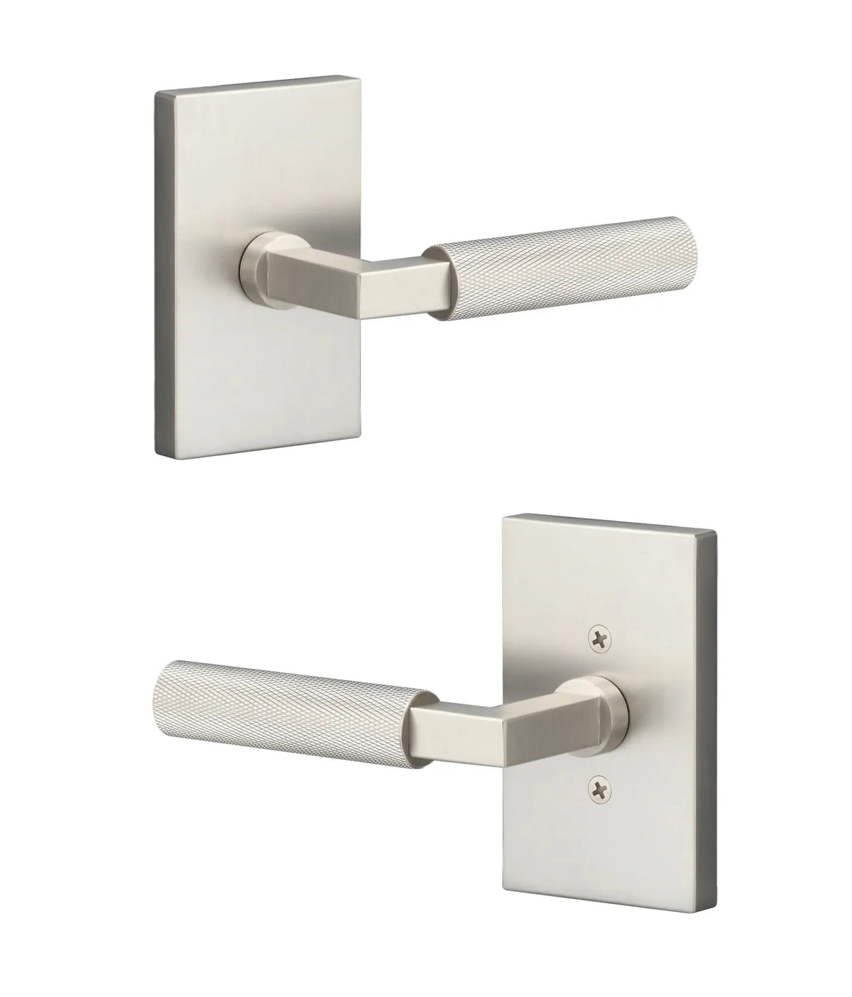 Ridgecrest Levanto Lever with Knurled Grip in Satin Nickel finish