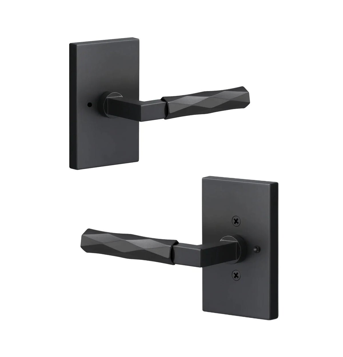 Ridgecrest Levanto Lever with Vertex Grip in Flat Black finish